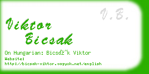 viktor bicsak business card